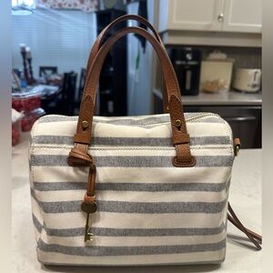 Fossil Rachel Striped Satchel